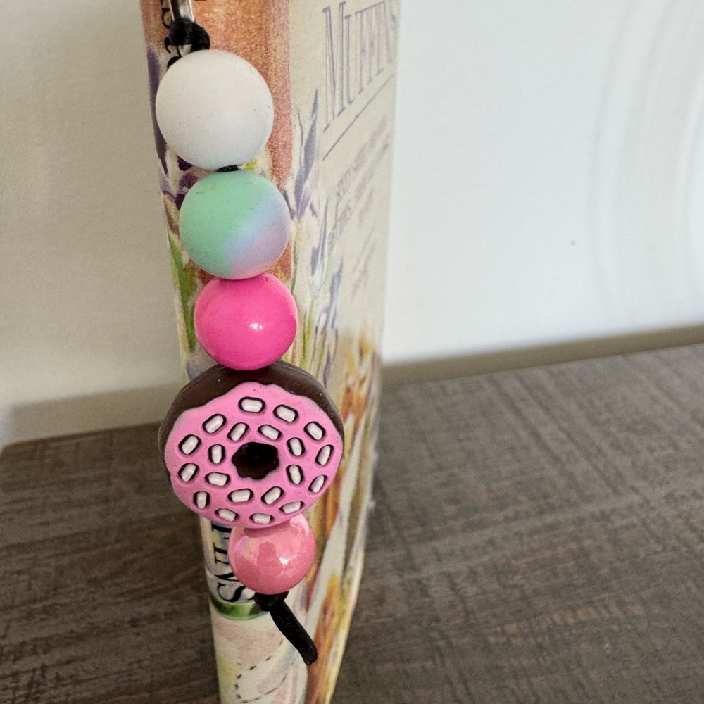 Sweet Pink Donut Bookmark – Beaded - NWOT
